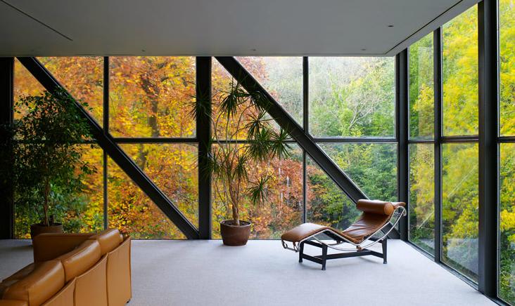 Cantilevered Living Room over River - Goulding House, Scott Tallon Walker Architects
