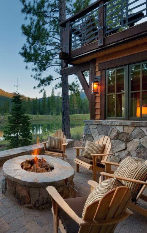 67 Creative Outdoor Fireplace Designs for Men in 2024