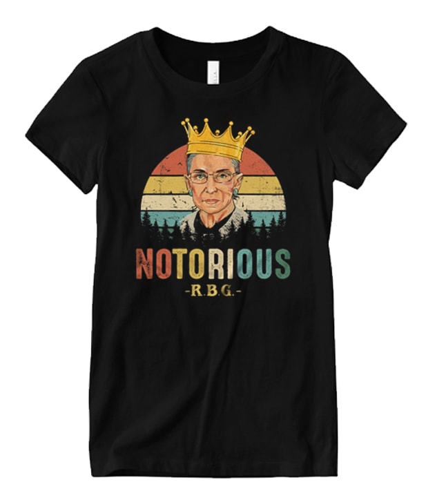 Ruth Bader Ginsburg with Queen Crown Vintage Matching T Shirt