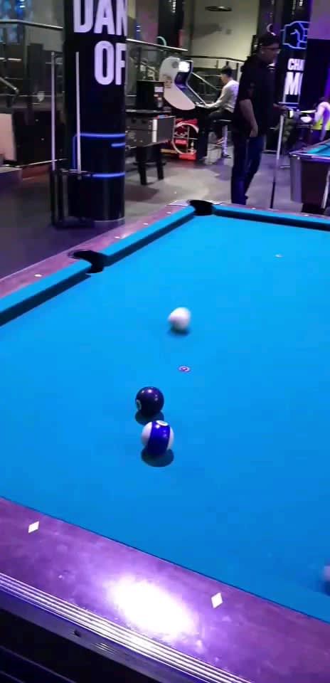 Classic case of celebrating too early when playing pool