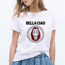 Fashion BELLA CIAO T-Shirt Cute Kawaii La Casa De Papel t shirts Women Casual T-shirt