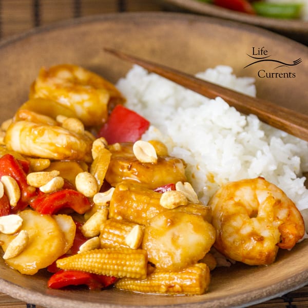 Air Fryer Kung Pao Shrimp - Life Currents - easy recipe