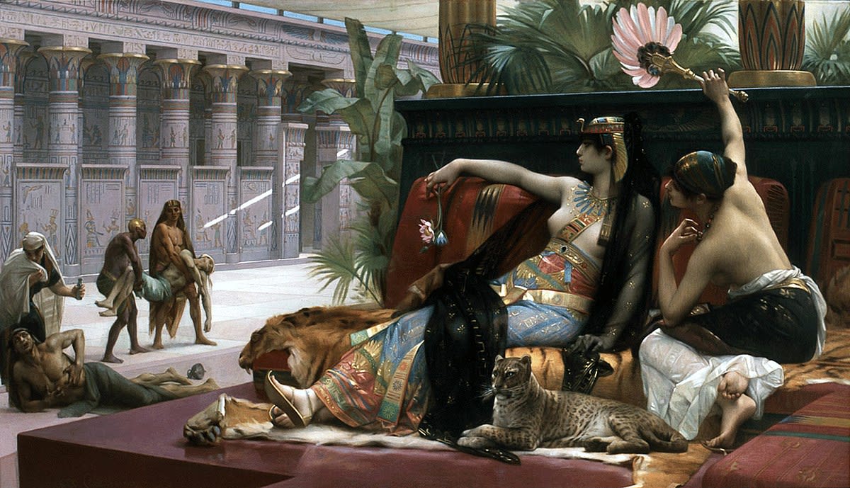 "Cleopatra testing poisons on condemned prisoners" by Alexandre Cabanel (1887).