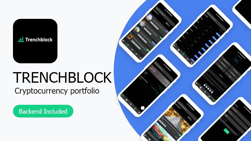 Trench Block a Blockfolio Clone App for Android and a cryptocurrency app template.