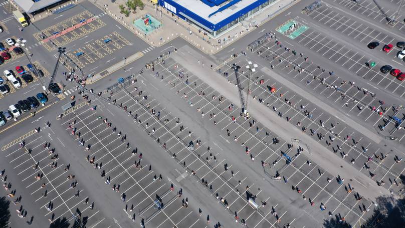 Huge Queues As Ikea Reopens Stores In England And Northern Ireland Following Lockdown Closure