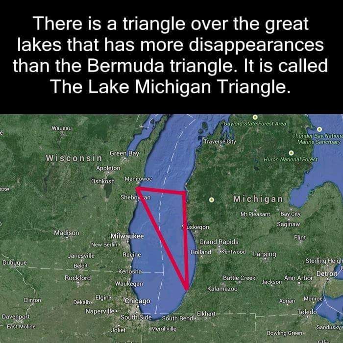 The Mysterious Lake Michigan Triangle