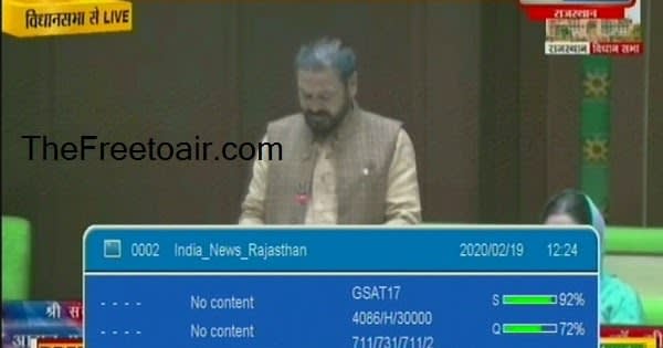 India News Rajasthan FTA channel available in GSAT17