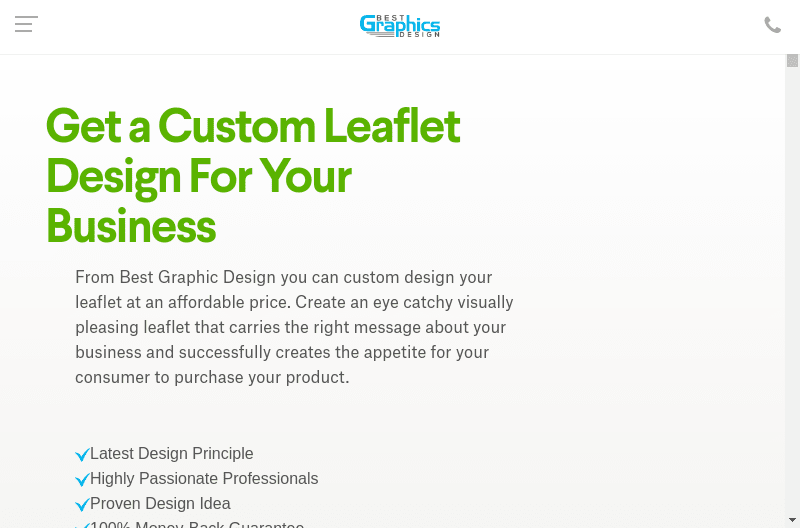 Best Leaflet Design by Professional Leaflet Designers