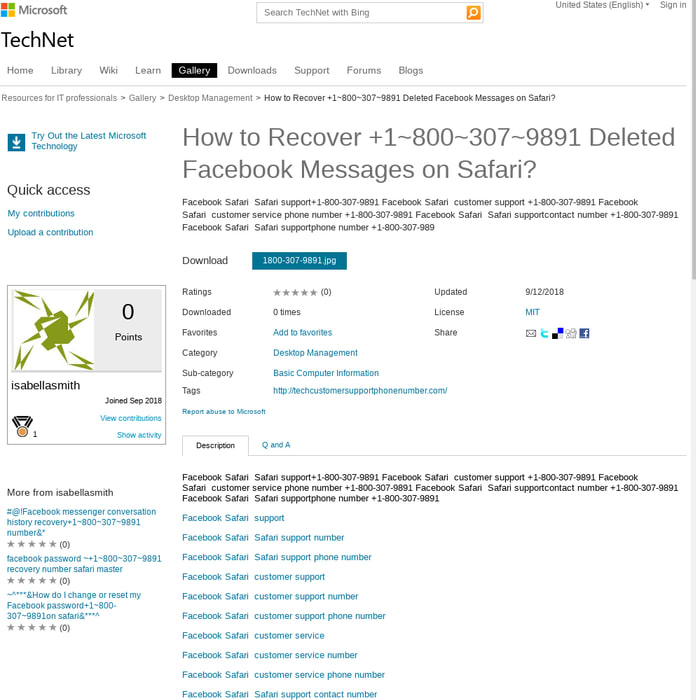 TechNet How to Recover +1~800~307~9891 Deleted Facebook Messages on Safari?