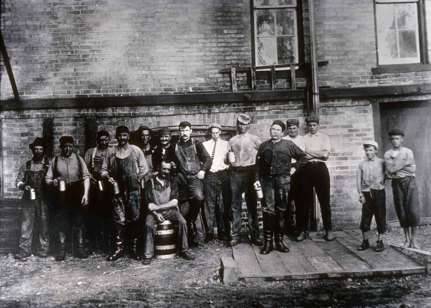 Wisconsin brewery workers pose for a photo in 1890