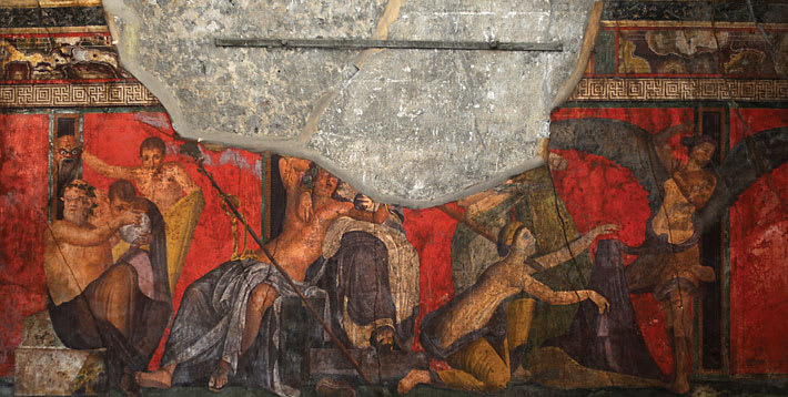 From the Archives: At Pompeii's Villa of the Mysteries, scientists used lasers and ultrasound to reverse centuries of damage to some of the ancient world's most beautiful frescoes, many of which seem to depict women preparing for an initiation ritual.