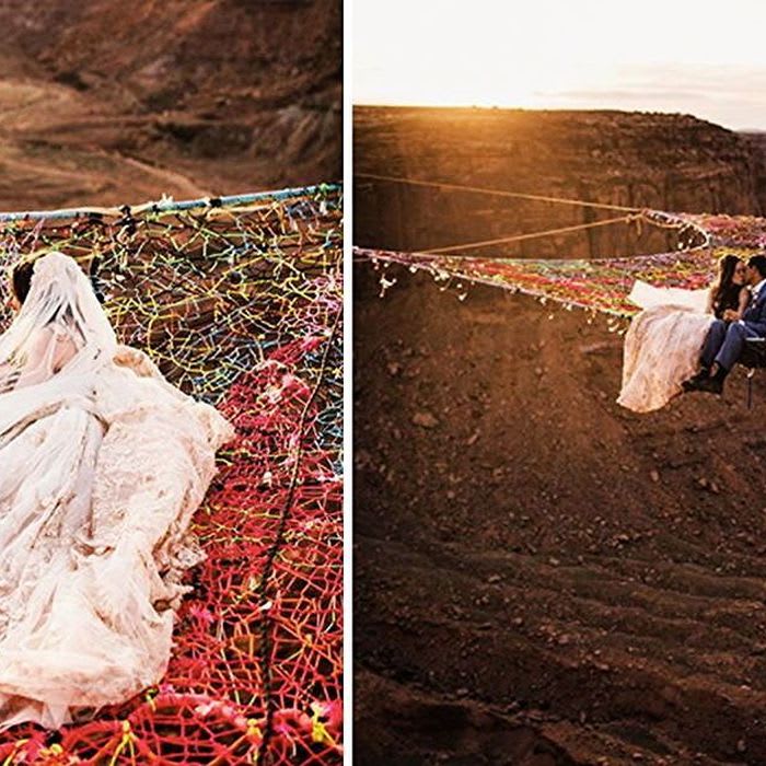 Couple Suspended 400 Feet Above A Canyon Get Married, And Have The Photos To Prove It