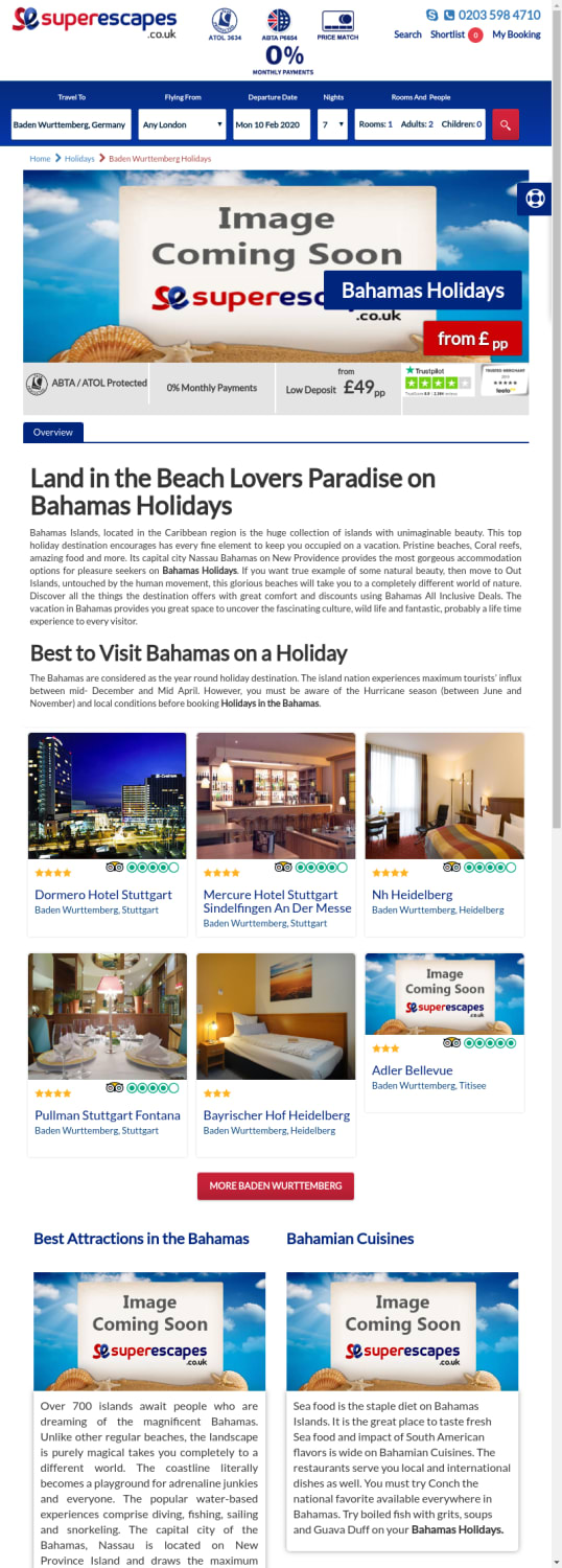 Bahamas Holidays