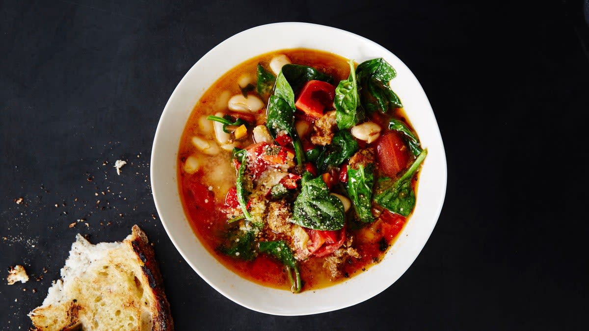 Spicy Sausage and White Bean Soup Recipe