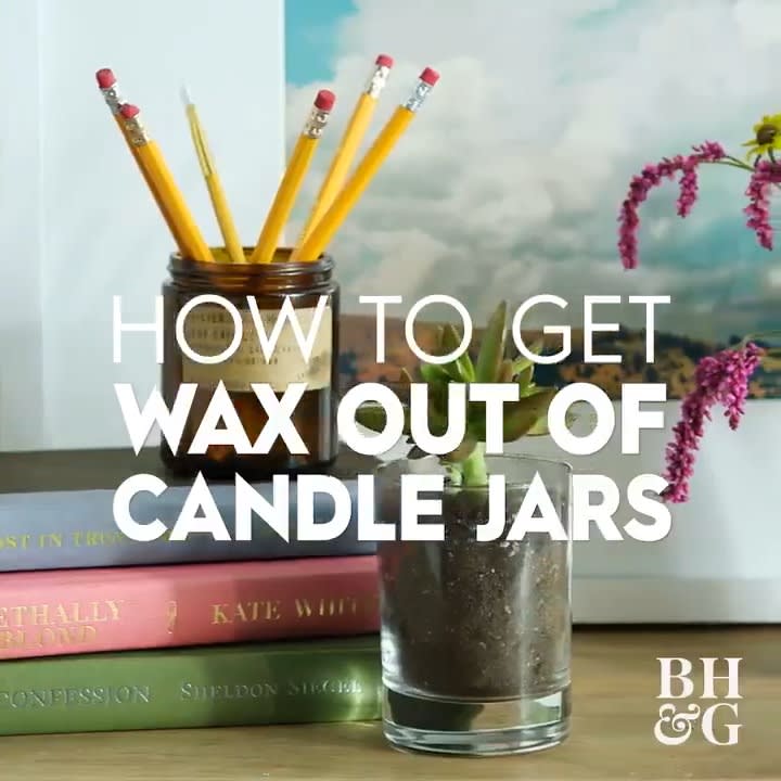 Don't pitch that glass container once your candle burns down! ️ These easy methods for removing