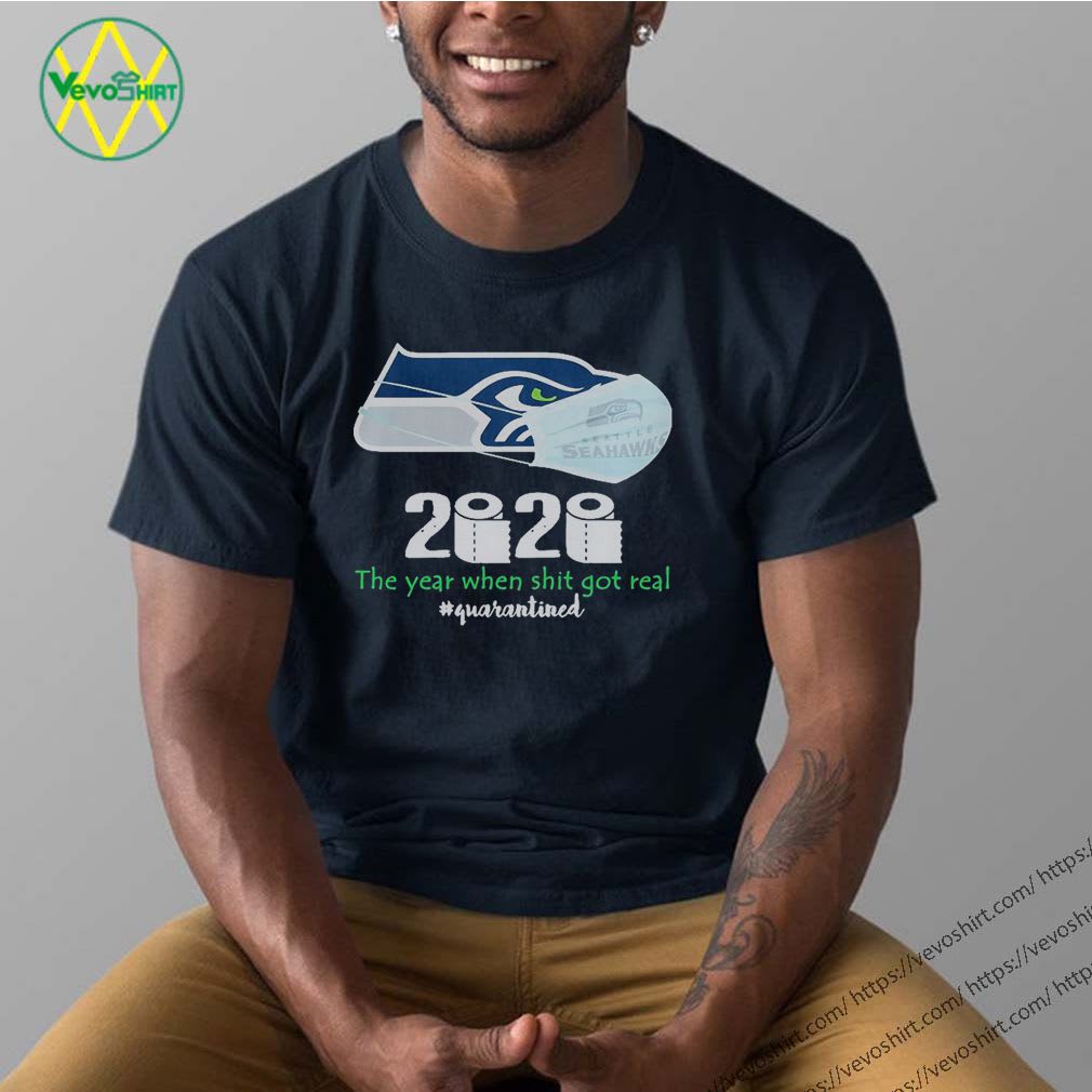 Seattle Seahawks Mask 2020 The Year When Shit Got Real Quarantined Shirt