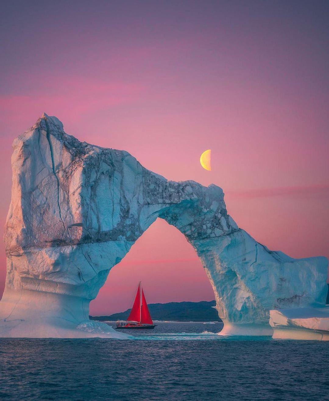 This sailboat in Greenland