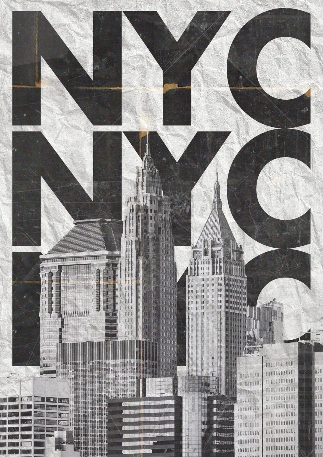 NYC artwork i made. I really like typography so this is my first attempt. Please give your feedback!