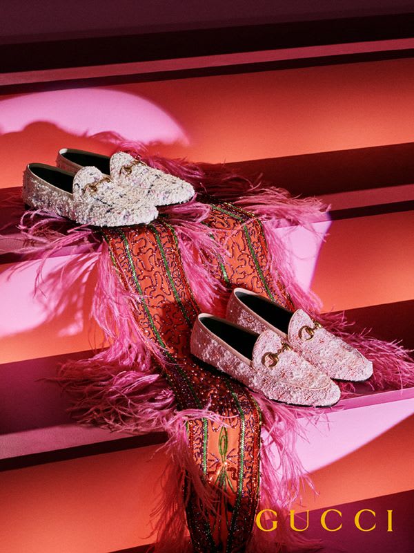 Inspired by the multi-hued tweeds in the ready-to-wear collection, the fabric is reimagined on the Gucci … | Fashion still life, Gucci fashion, Gucci jordaan loafer