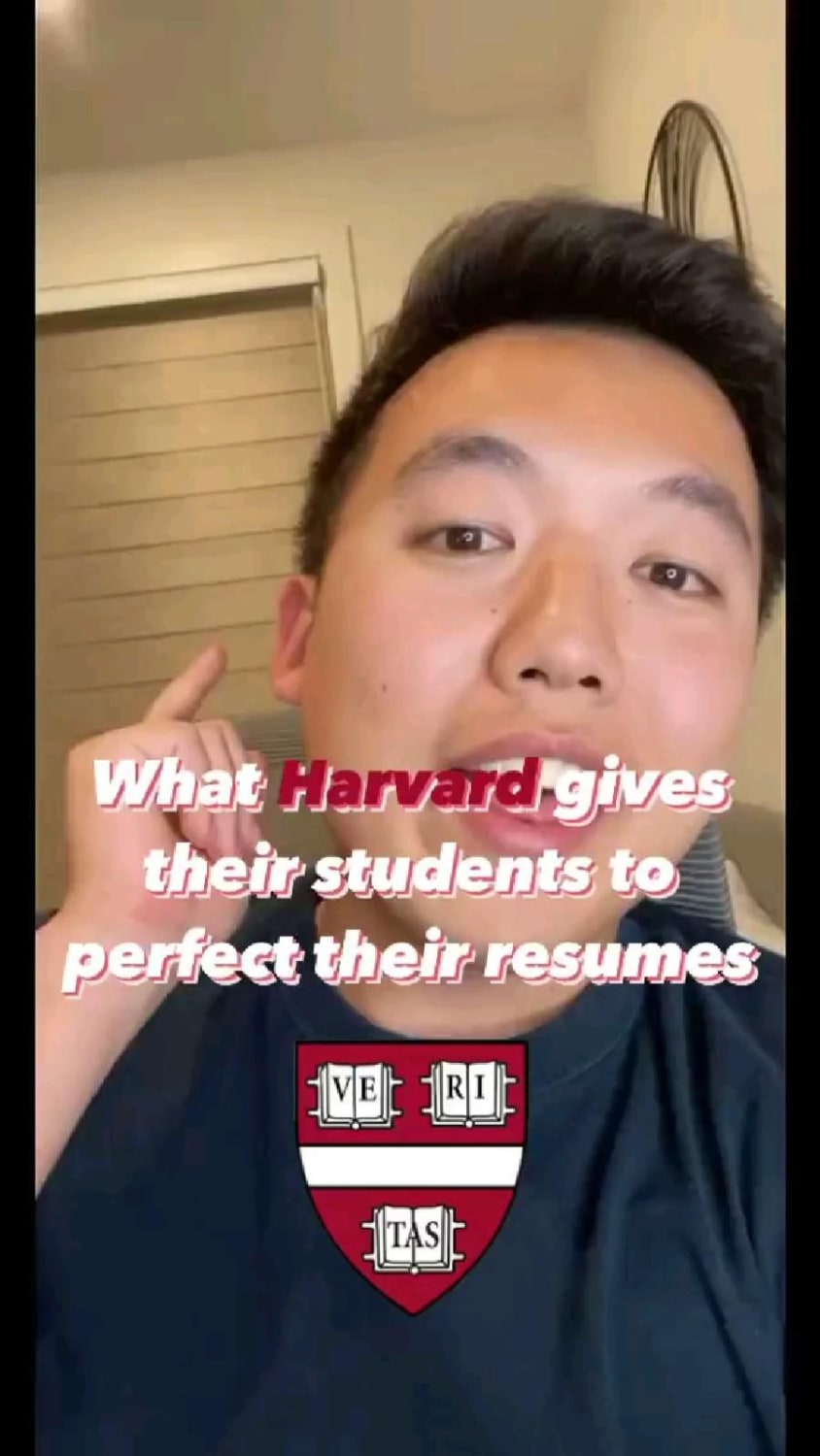 What Harvard gives their students to perfect their resumes.