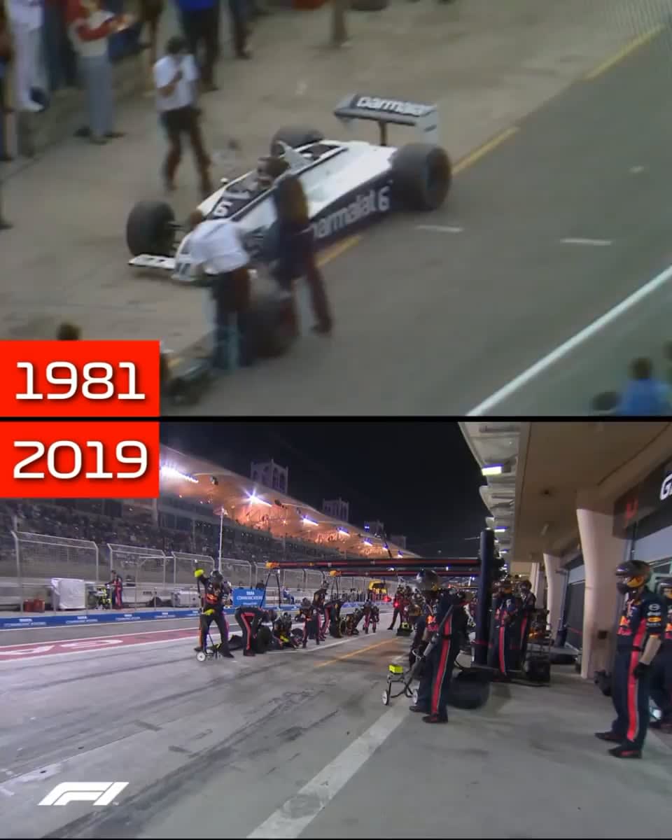 F1 Racing Pit Stop 1981 vs 2019