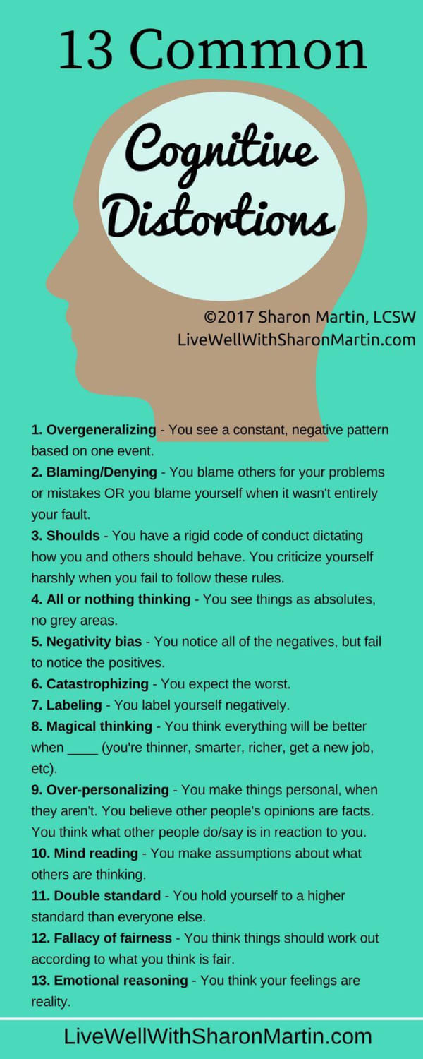 13 common cognitive distortions