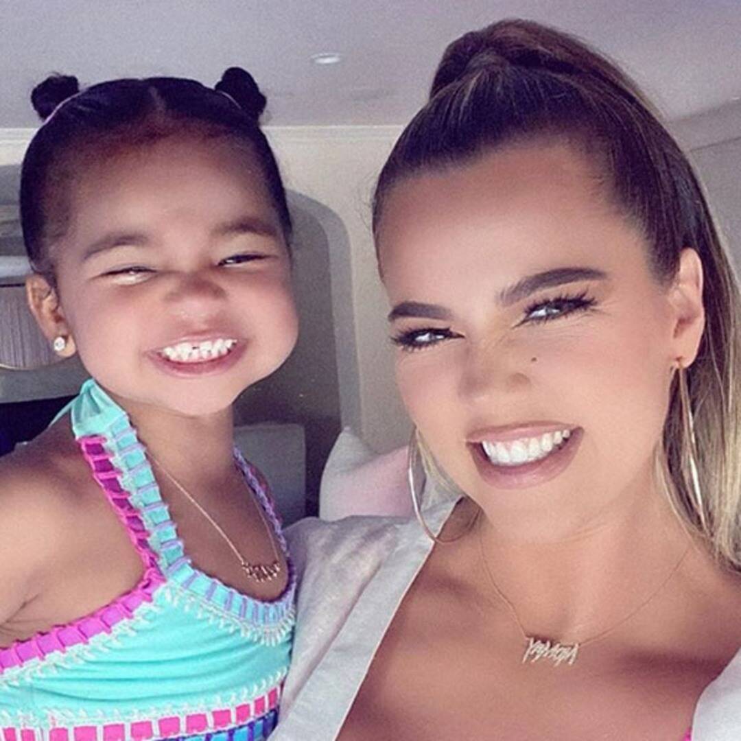 Khloe Kardashian and Daughter True Show Off Their Matching Burberry Swimsuits