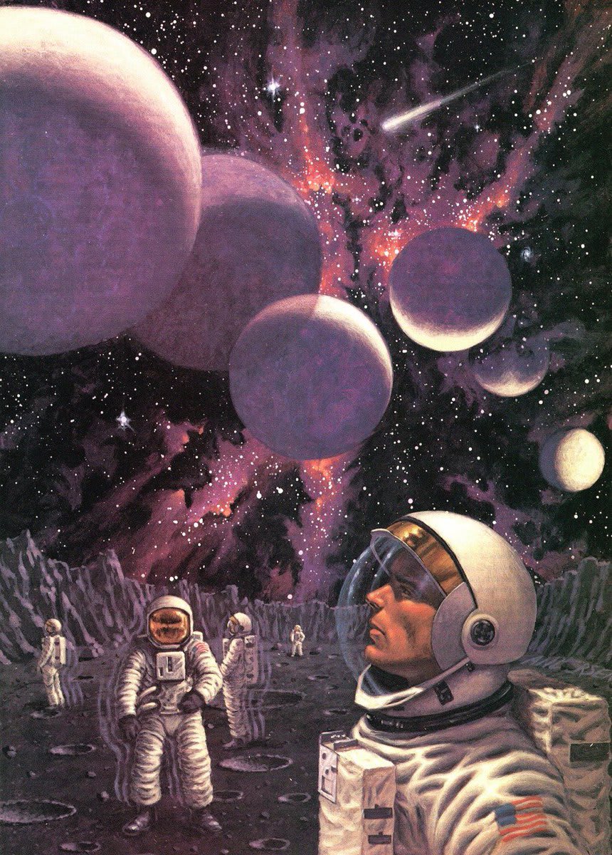 Art by Doug Anderson for a short story ‘Moon Six’ by Stephen Baxter in Science Fiction Age magazine March 1997