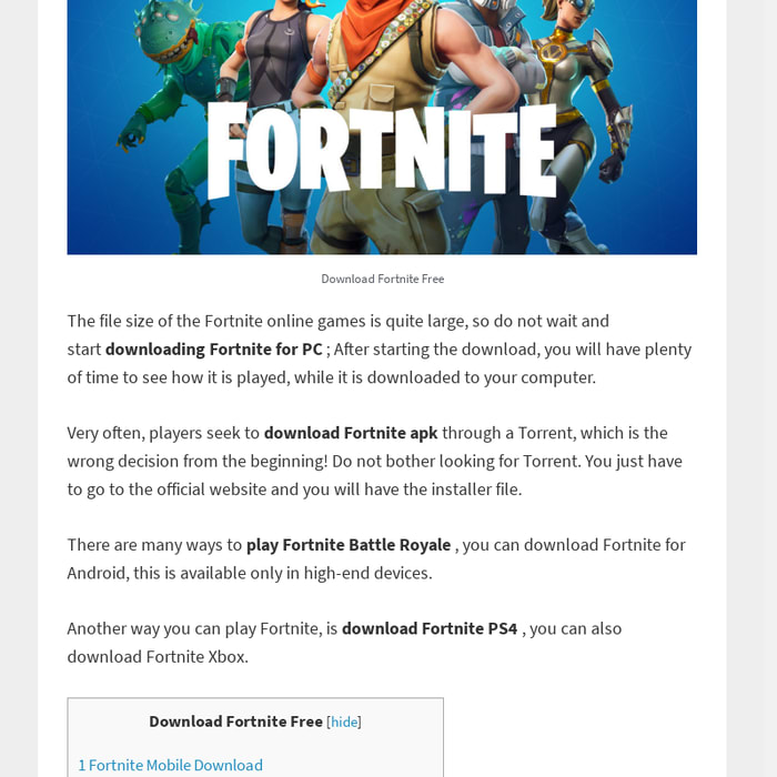Download Fortnite for PC, PS4, XBOX, Android & iOS
