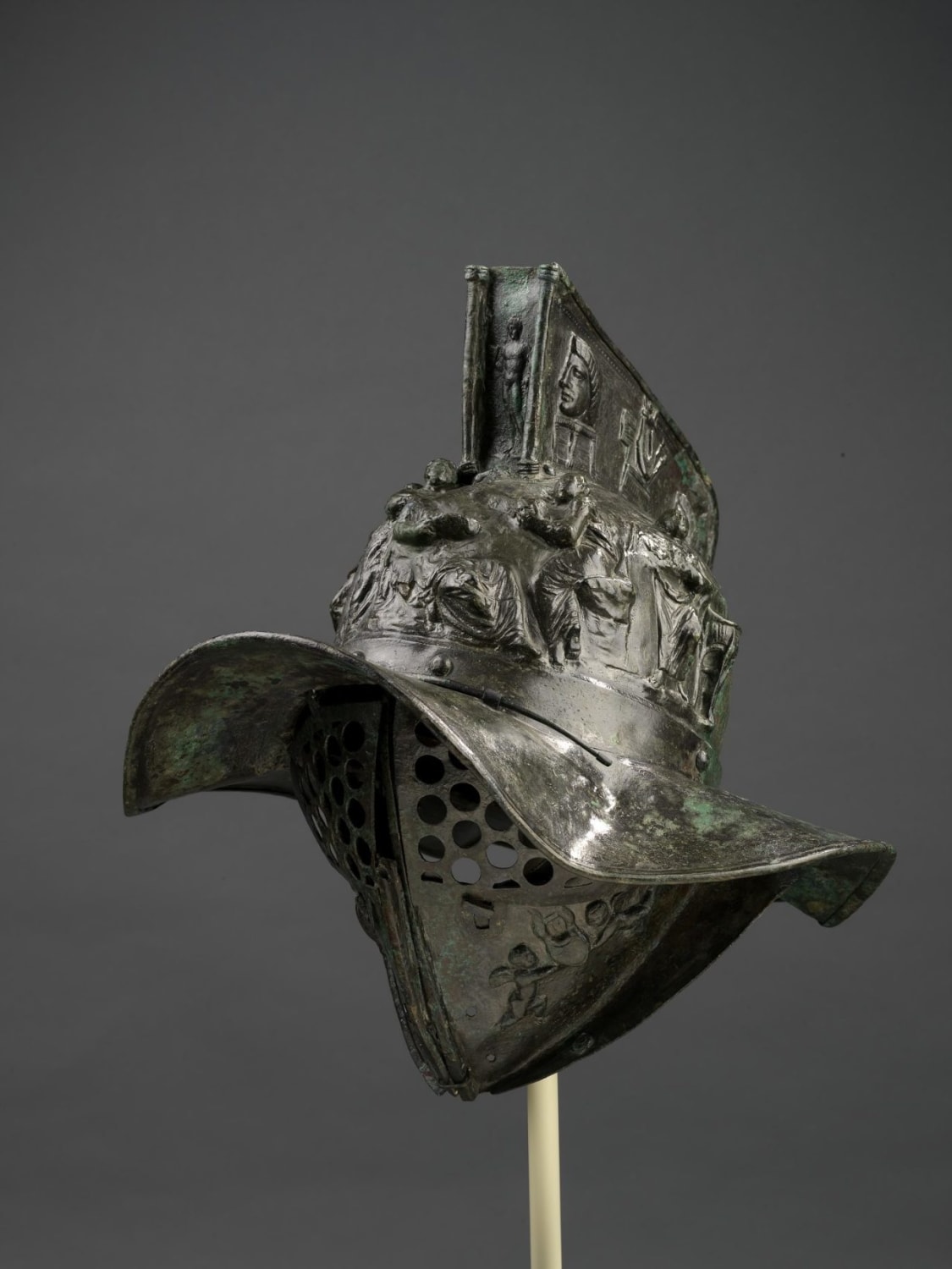 Authentic Gladiatorial Helmet unearthed at the Arena in Pompeii. 79 AD.