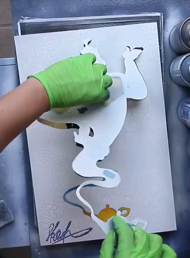 This spray paint art.