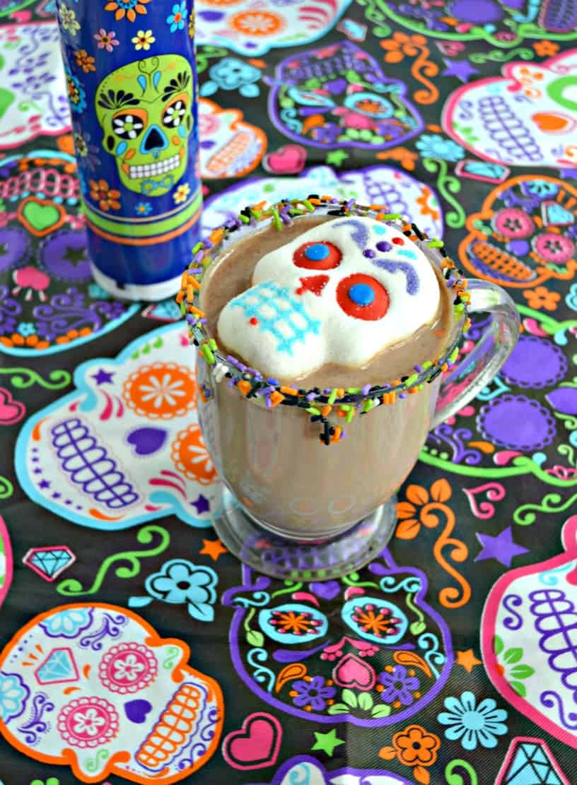 Day of the Dead Mexican Hot Cocoa #HalloweenTreatsWeek