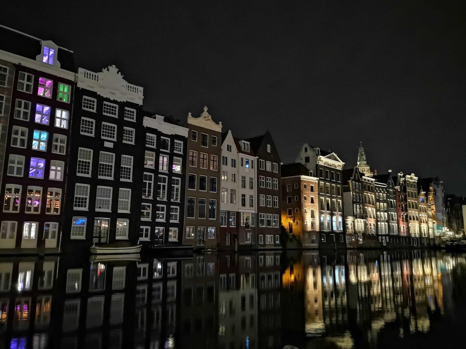 Hopped onto my boat for a midnight cruise around downtown Amsterdam last weekend - and almost got fined for improper light placement but well worth it.