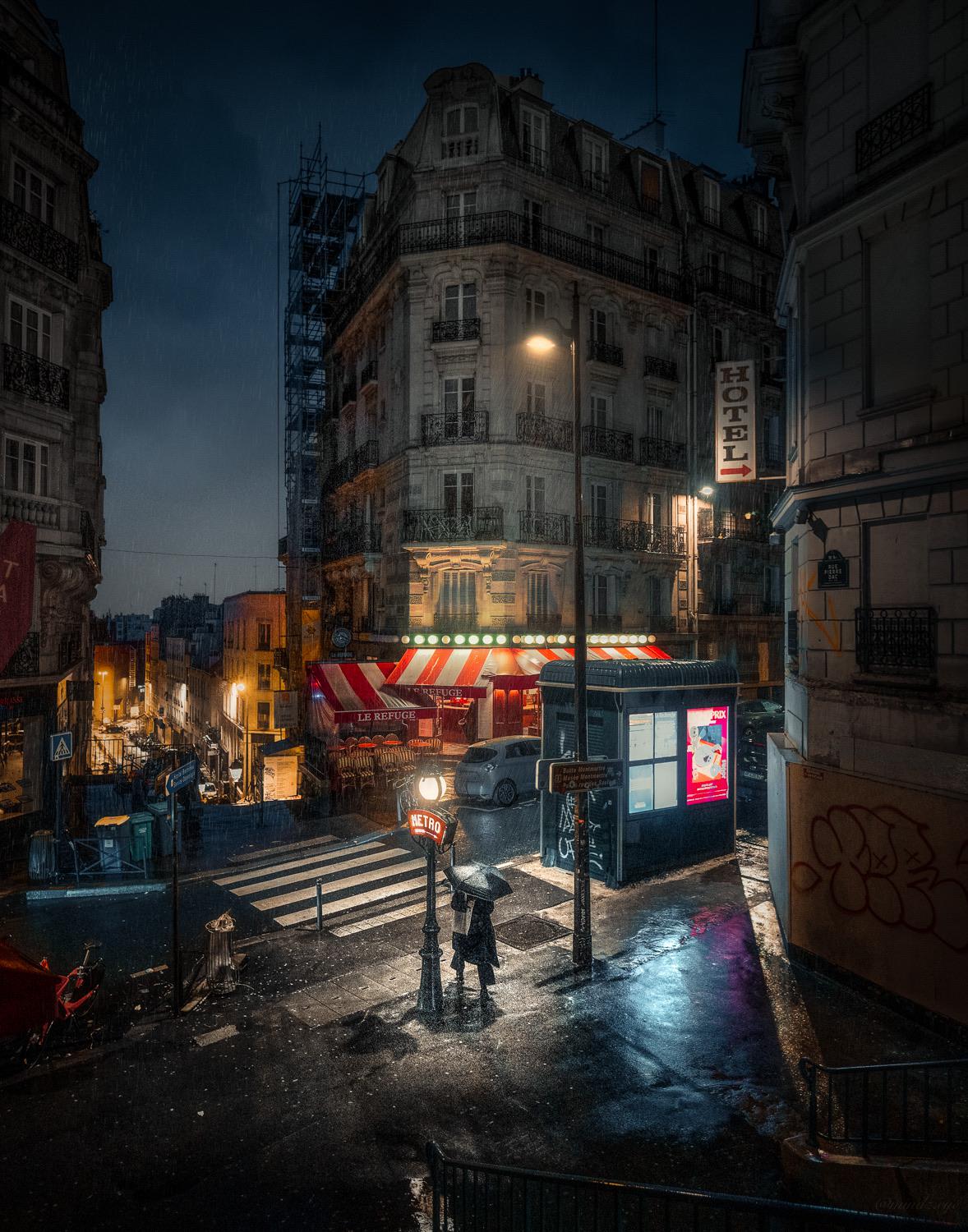 Late nights in the streets of Paris [oc]