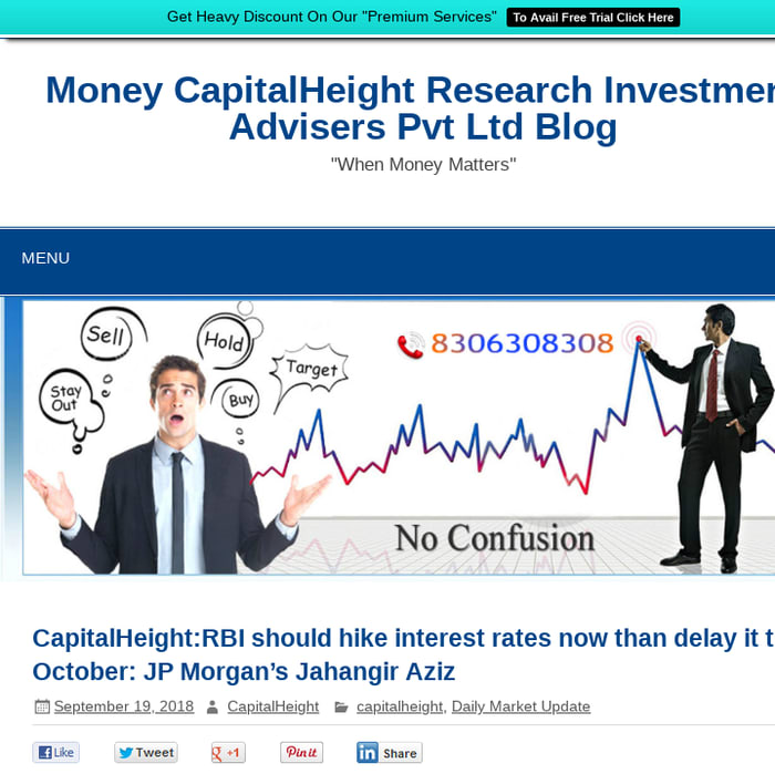 RBI should hike interest rates now than delay it till October: JP Morgan's Jahangir Aziz - Money CapitalHeight Research Investment Advisers Pvt Ltd Blog