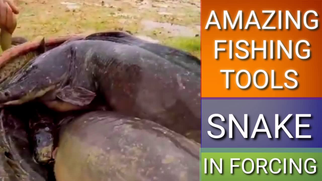 AMAZING FISHING TOOLS SNAKE IN FORCING & BUILDING IS ON FIRE CONSTRUCTION WORKER MAN TRAPPED