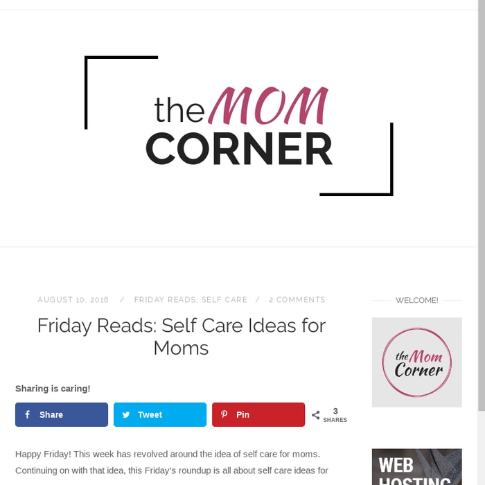 Friday Reads: Self Care Ideas for Moms