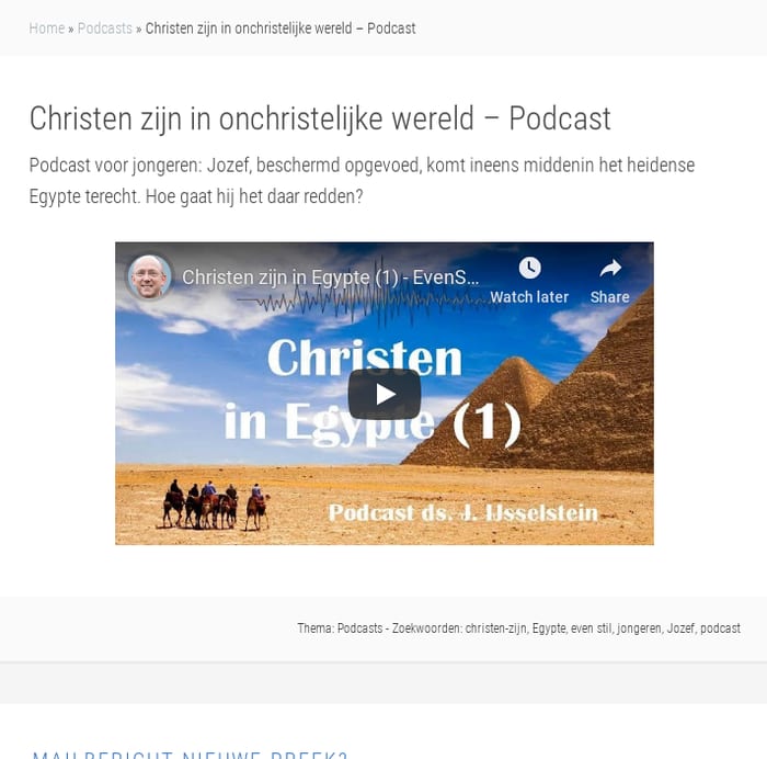 Christen zijn in onchristelijke wereld - Podcast