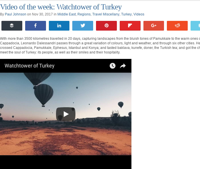 Video of the week: Watchtower of Turkey - A Luxury Travel Blog