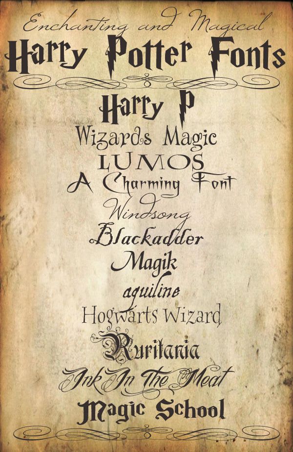 Hello Paper Moon: Enchanting and Magical Harry Potter Fonts | Harry potter font, Harry potter, Harry potter classroom