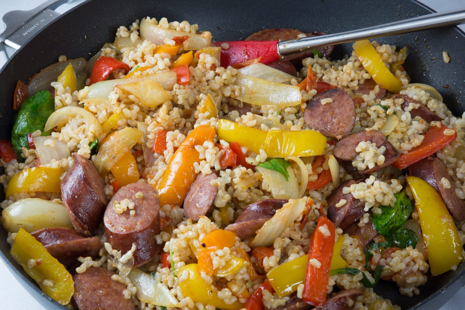 Kielbasa Vegetable Stir-Fry Recipe: Easy and quick, this 30 minute meal is amazing!