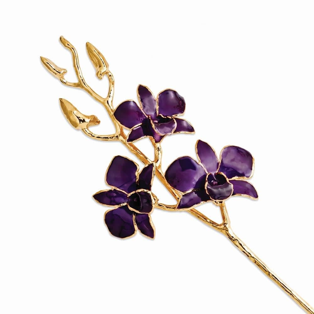 24K Gold Dipped Orchid Violet Dendrobium by Arttowngifts.com - Verified Purchase Review Channel