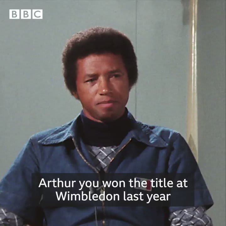 OnThisDay 1975, Arthur Ashe became the first - and so far only - black man to win a Wimbledon singles title. A year later, he spoke about what that win meant and the difficulties facing black athletes. "I like to fight the myth and I assume that role heartily".