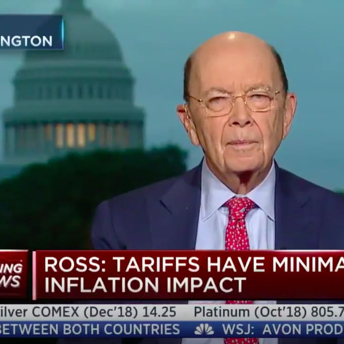 Wilbur Ross says Americans won't notice price increases from tariffs