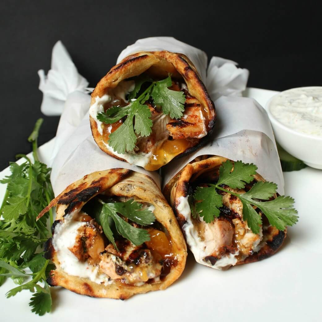 Easy Grilled Tandoori Chicken Wrap Recipe - Dish 'n' the Kitchen