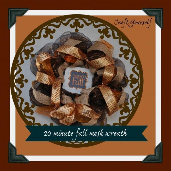 Make your own 20 minute fall Deco Mesh Wreath - Craft