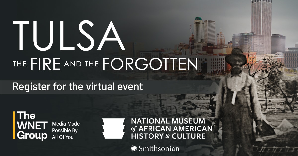Join us May 20th at 7pm for a virtual screening of Tulsa: The Fire And The Forgotten. Explore the resilience of Greenwood from its origins to how it expanded into a vibrant, financially and socially viable community following the Tulsa Massacre Register: