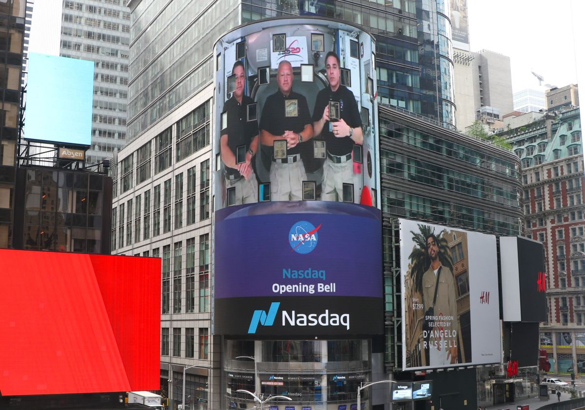 Astronauts ring Nasdaq opening bell from space after historic SpaceX launch