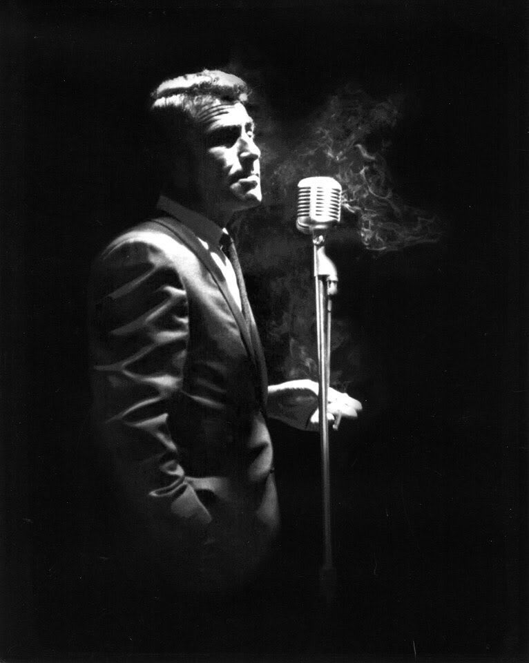 Rod Serling, recording narration for The Twilight Zone, 1964.