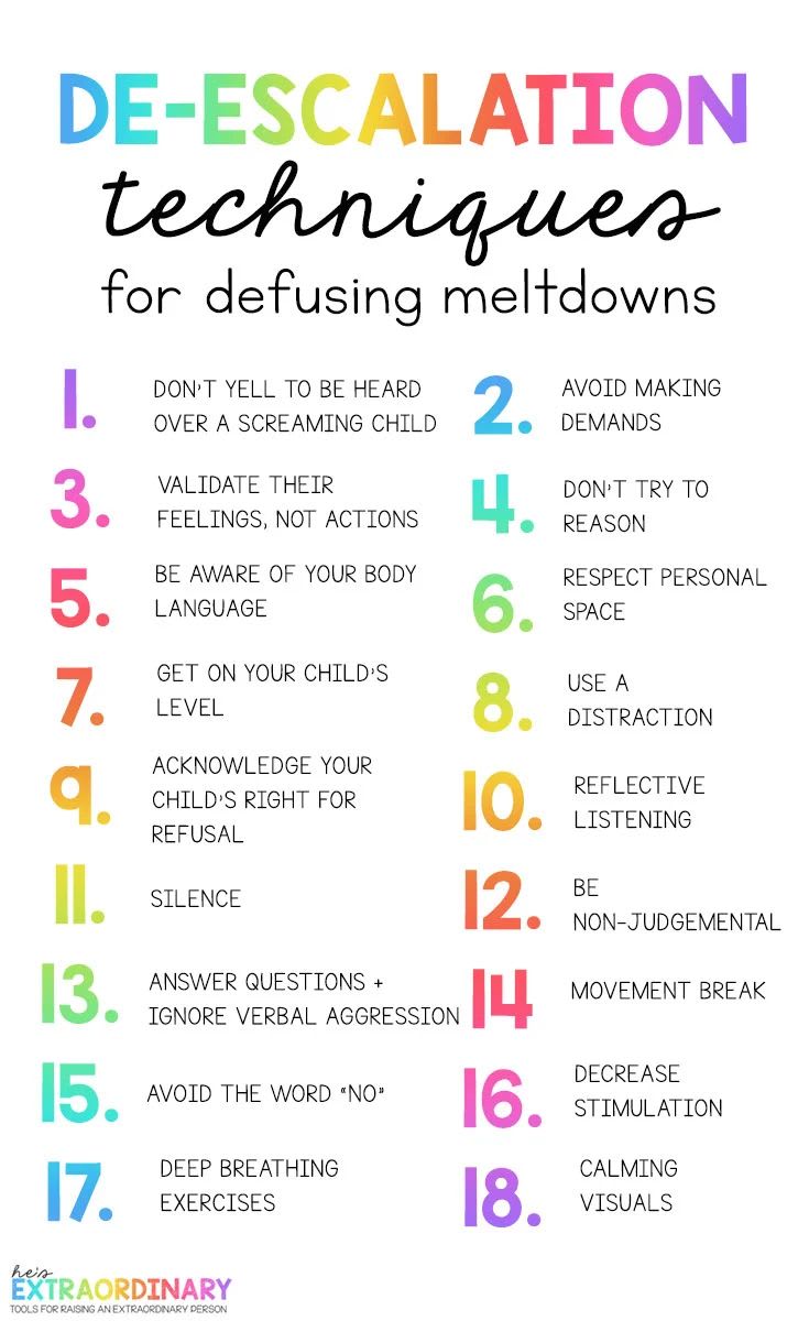 18 Effective De-Escalation Strategies For Defusing Meltdowns